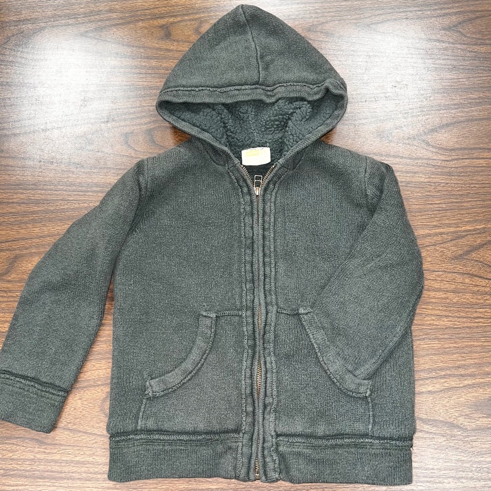 Crazy8 kids size XS 4.  Spruce /pine green full zip hoodie